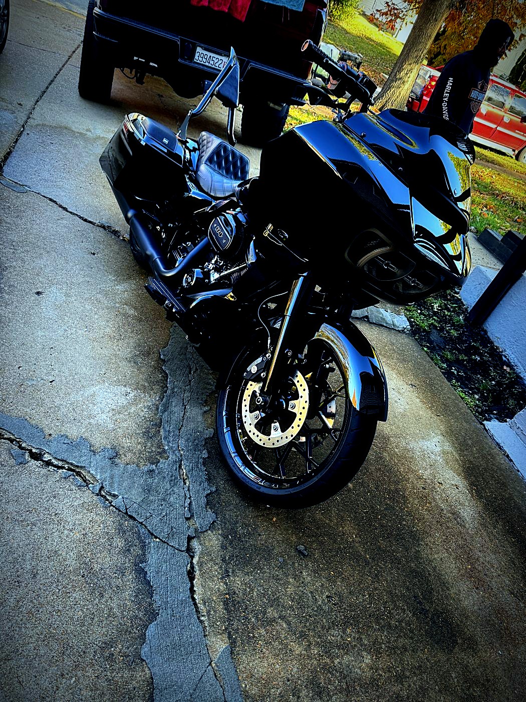 Harley Road Glide, glossy and clean